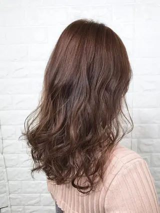 セミロング カラー エイジングケア特化 美容師✂️山崎竜二のヘアスタイル