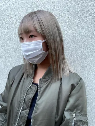 ミディアム カラー ハイトーン/ブリーチ /ウルフ⛓️MAKIのヘアスタイル