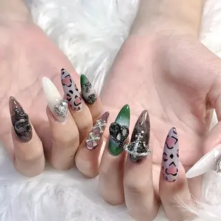 ネイル 🍑長さだし ワンホン💅モモコのネイルデザイン