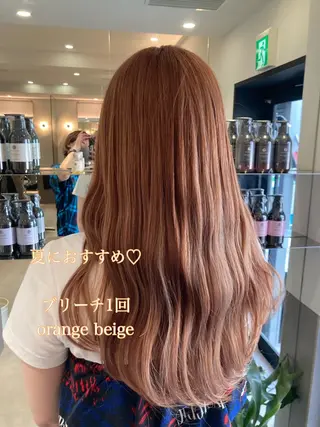 ロング カラー オリーブ透明感カラー 表参道/MIKUのヘアスタイル