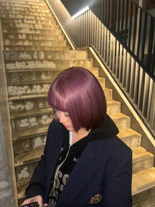 ミディアム カラー ギャル/ハイトーン 特化/ルイヤのヘアスタイル