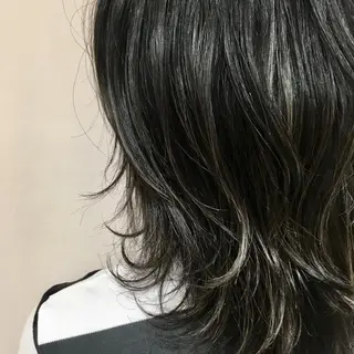 セミロング カラー ヘアアレンジ 【Sweep】おじま のぞみのヘアスタイル