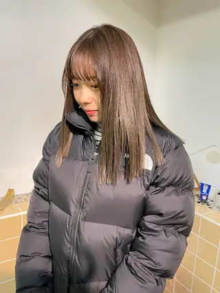 セミロング カラー sakura🌸 レイヤー/韓国ヘアのヘアスタイル