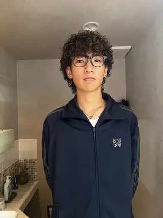 パーマ メンズ nishido ハイライト/海外ヘアのヘアスタイル