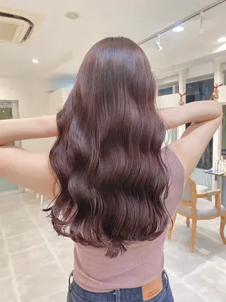 ロング カラー ブリーチなし✨艶髪 カラー𓃲YAGIのヘアスタイル