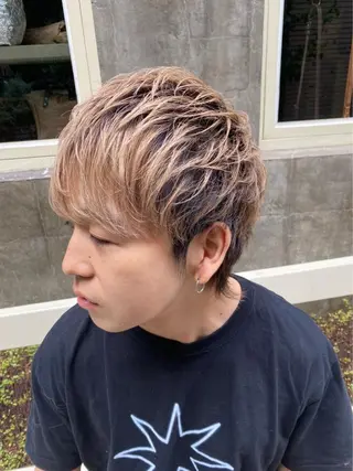 ショート カラー メンズ 年間2000名担当◎ パーマ職人/仲原佑樹のヘアスタイル