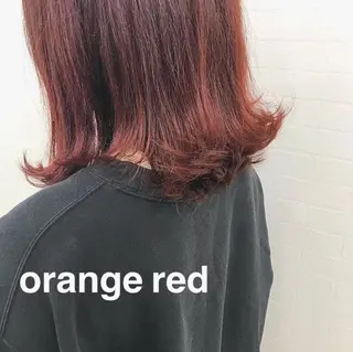 セミロング カラー オリーブ/アッシュ やわらか透明感カラーのヘアスタイル