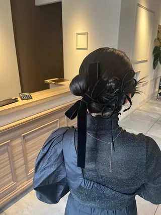 セミロング ヘアアレンジ 川越 輝梨奈のヘアスタイル