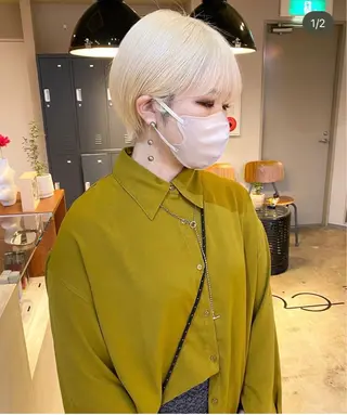 ショート カラー ブリーチ矯正/ ブリーチ特化mikaのヘアスタイル