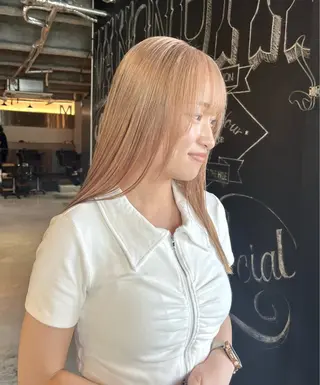 ロング カラー the OSCAR所属・韓国ヘアスタイリスト Harukaのヘアスタイル