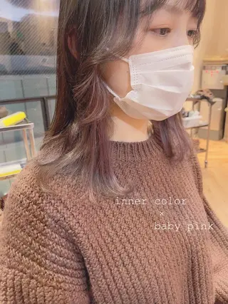 ミディアム カラー ヘアアレンジ 女性スタイリスト専門サロン Zina 天神所属・NANA／trend style🕊🍑のヘアスタイル