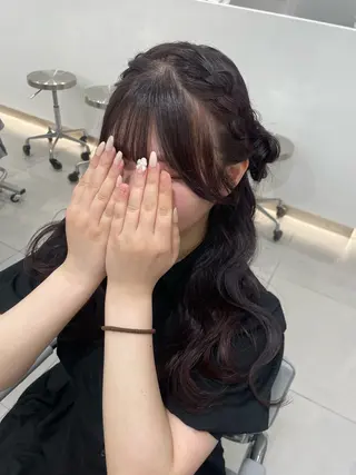 ヘアアレンジ ヘアセット🎀耳つぼ 👂💎MONAMIのヘアスタイル