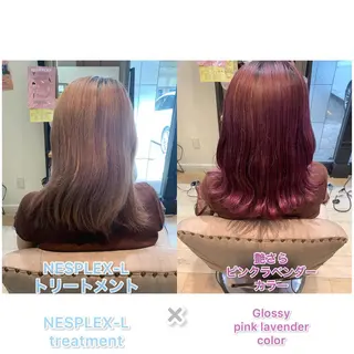 セミロング カラー 艶髪レイヤー上田 紗也🇰🇷💗のヘアスタイル