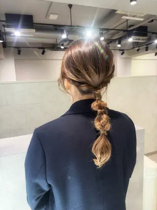 ロング ヘアアレンジ グレージュ/レイヤー ふうか　渋谷のヘアスタイル