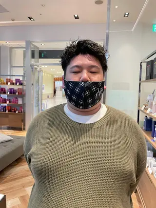 ショート パーマ k-twoたき✨艶感 カラー／美髪矯正のヘアスタイル