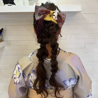 ロング ヘアアレンジ ヘアセット/眉毛カッ ト/Nana〻のヘアスタイル