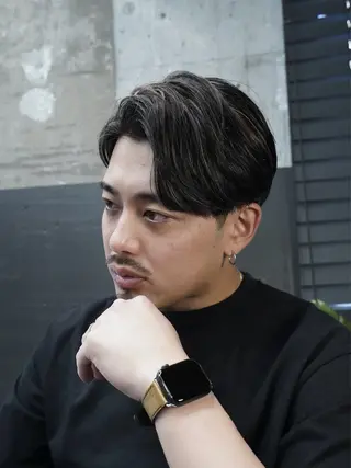 ミディアム かずき 💈毛流れ💈のヘアスタイル