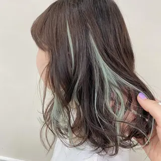 ロング カラー エクステ ハイトーン 💭黒崎ハルカのヘアスタイル