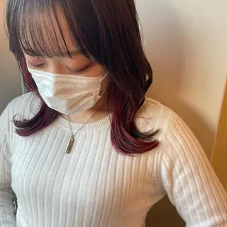 ミディアム ボブウルフ／ボブ Satsuki【名駅のヘアスタイル