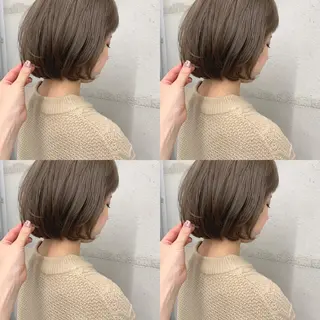 ショート カラー 透明感/オリーブ/ グレージュ/YUKAのヘアスタイル