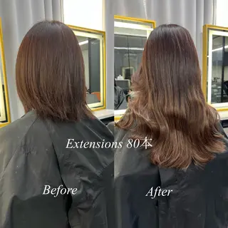 ロング カラー シールエクステ特化 ハイトーン、NANAのヘアスタイル