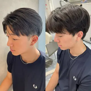 パーマ メンズ ダウンパーマ特化💎 ボブ・レイヤーりなのヘアスタイル