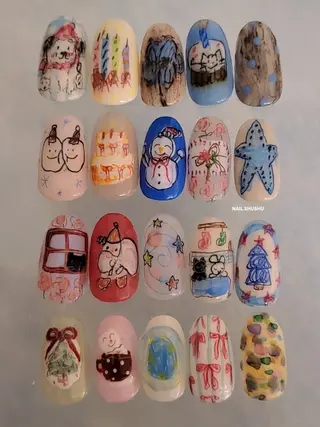 ネイル 3dパーツ/流行り 👧shushu❤️のネイルデザイン