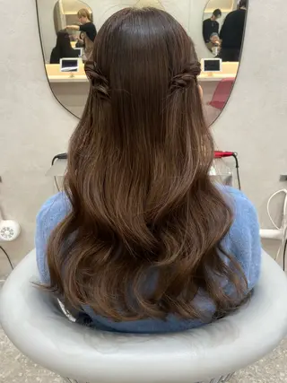 ロング カラー 新宿/韓国ヘア 中明度カラー/かやのヘアスタイル