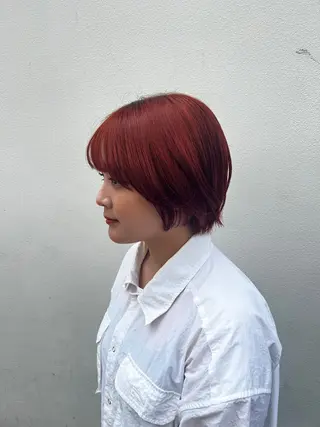 ショート カラー 透明感/血色カラー/ 似合せレイヤー/ゆいのヘアスタイル