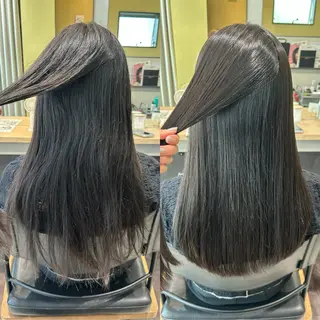 ロング パーマ hub hair レイヤー/透明感のヘアスタイル