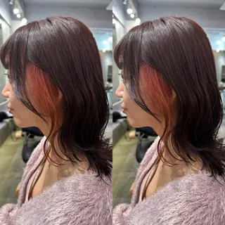ミディアム 縮毛矯正/髪質改善/ レイヤー代々木/木下のヘアスタイル