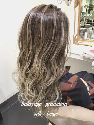 ミディアム カラー 山崎俊輔/髪質改善 /バレイヤージュのヘアスタイル