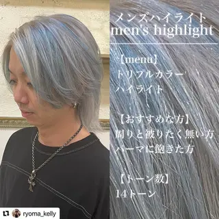 ショート カラー パーマ メンズ 🩷Eny terrace🩷のヘアスタイル
