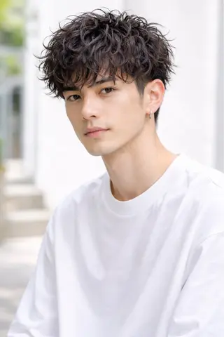 パーマ メンズ 鈴木 月波のヘアスタイル