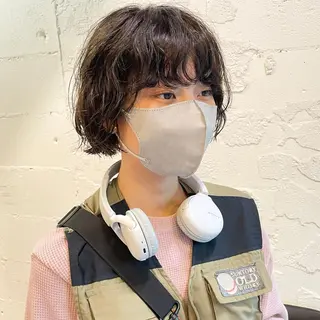 ショート パーマ カラー em HAIR 🌿下北沢のヘアスタイル