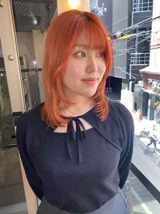 ミディアム カラー givet所属・心斎橋/デザインカラ ー/海外風/ナツミのヘアスタイル