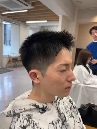 ショート カラー パーマ ヘアアレンジ メンズ 🐈外山　ユカリ🐈 モデル募集中のヘアスタイル