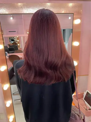 ロング カラー 韓国ヘア特化💍 tiam💍ブリーチのヘアスタイル