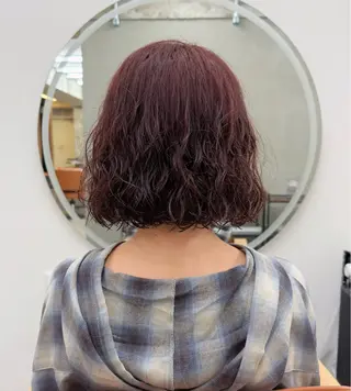 パーマ ❤️アヤカ Wカラー ボブ レイヤー❤️のヘアスタイル
