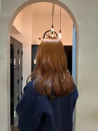 ロング カラー レイヤーカット🐩 透明感カラー モカのヘアスタイル