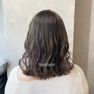 ミディアム カラー ハル🌸柔色/ ブリーチなし/艶髪のヘアスタイル