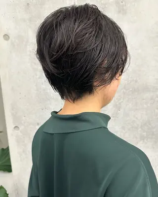 ショート パーマ 小顔ボブ/お悩み解決 /ボブパーマ/とういのヘアスタイル