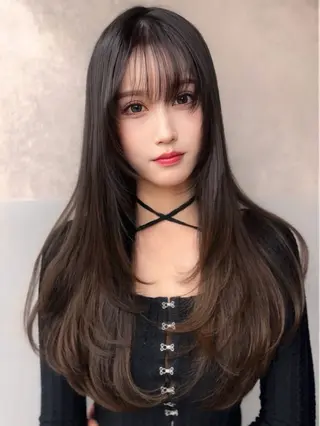 ロング 顔周り🇰🇷ロンド レイヤー✨カジワラのヘアスタイル