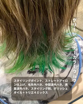 ミディアム カラー 長津 健一郎のヘアスタイル