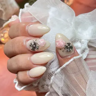 ネイル 23時まで❤︎韓国、 ワンホンネイルのネイルデザイン