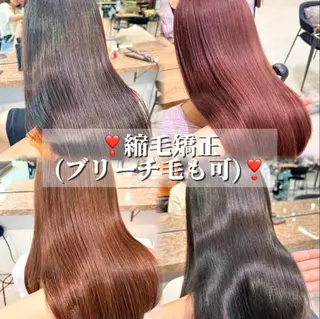 ミディアム 縮毛矯正支持率N O.1あおい🕊️✨のヘアスタイル