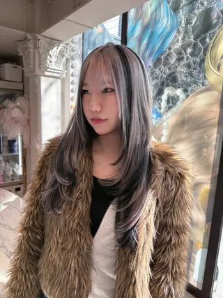 ロング カラー HARUNA/原宿/ デザイン/カットのヘアスタイル