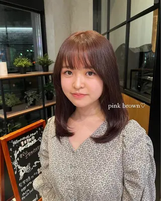 セミロング カラー ヘアアレンジ yuuri🎀/大宮 /韓国ヘア/レイヤーのヘアスタイル