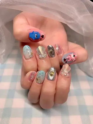 ネイル シェアサロンLei.g(レイジー)所属・3Dアートネイル💗 都築レナのネイルデザイン