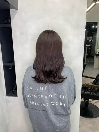 セミロング カラー 新宿/韓国レイヤー 髪質改善カラー/角所のヘアスタイル